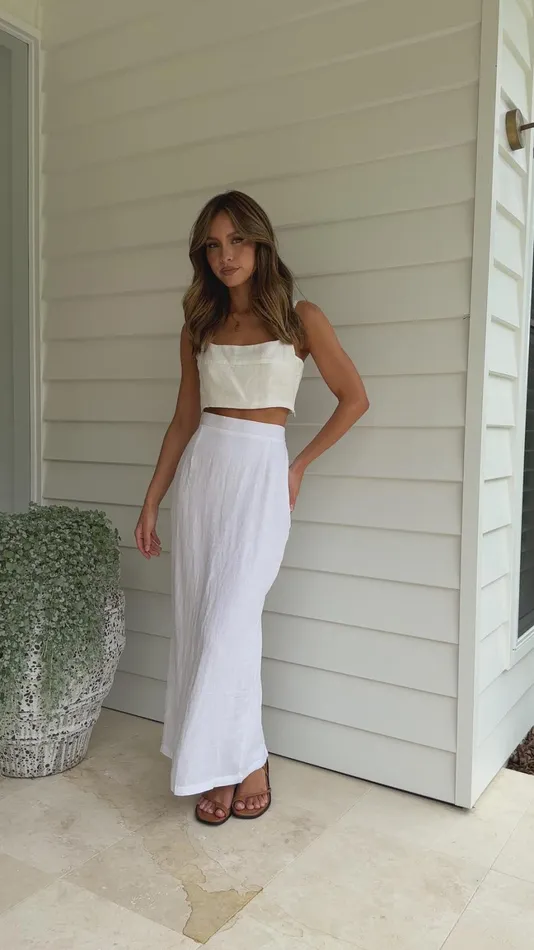 Billy J Sets Women Lola Maxi Skirt 8211 White
