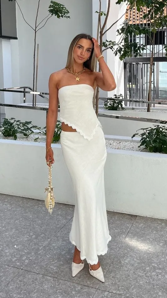 Billy J Sets Women Solara Maxi Skirt 8211 White