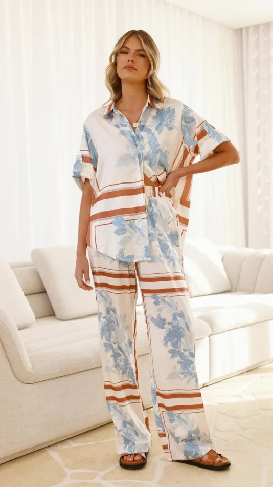 Billy J Sets Women Valene Pants 8211 Amore Print