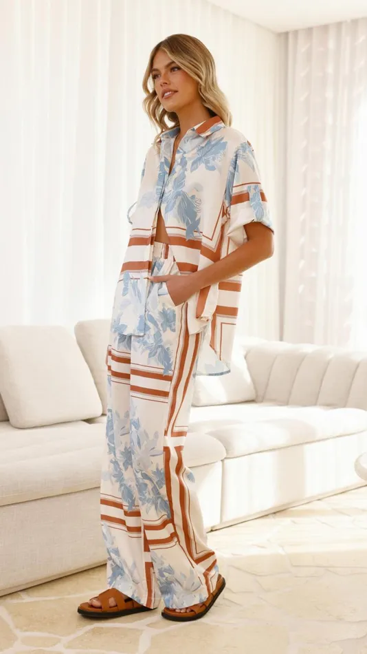 Billy J Sets Women Valene Pants 8211 Amore Print