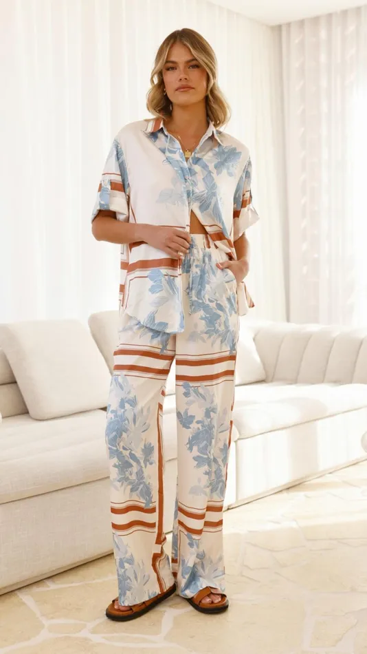 Billy J Sets Women Valene Pants 8211 Amore Print