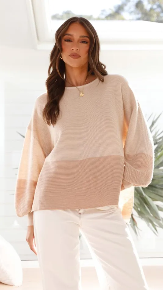 Billy J Sweaters Women Seneca Jumper 8211 Beige