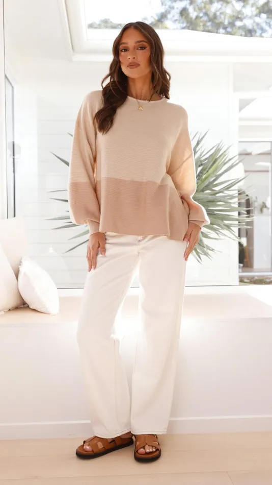Billy J Sweaters Women Seneca Jumper 8211 Beige