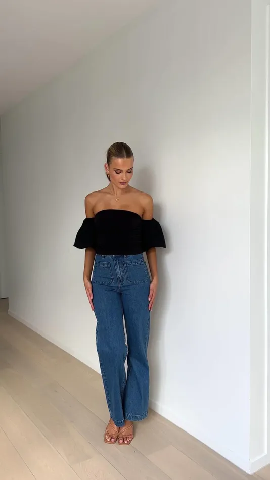 Billy J Tops Women Florence Crop Top 8211 Black