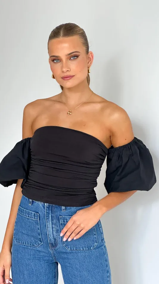 Billy J Tops Women Florence Crop Top 8211 Black