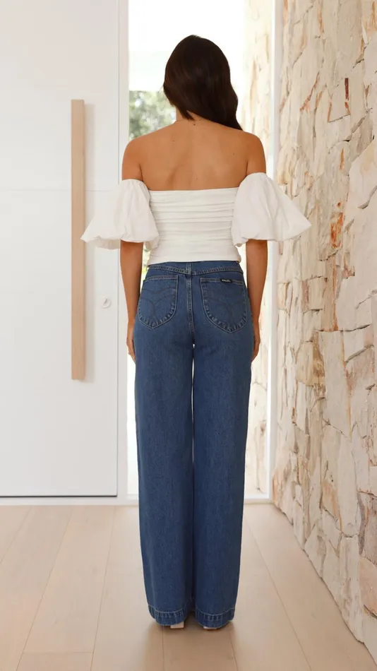 Billy J Tops Women Florence Crop Top 8211 White