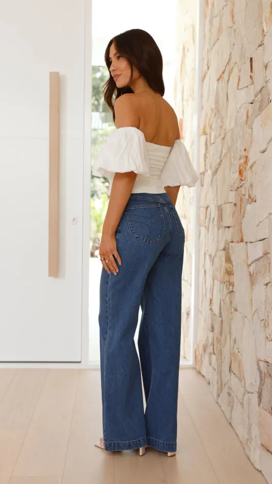Billy J Tops Women Florence Crop Top 8211 White