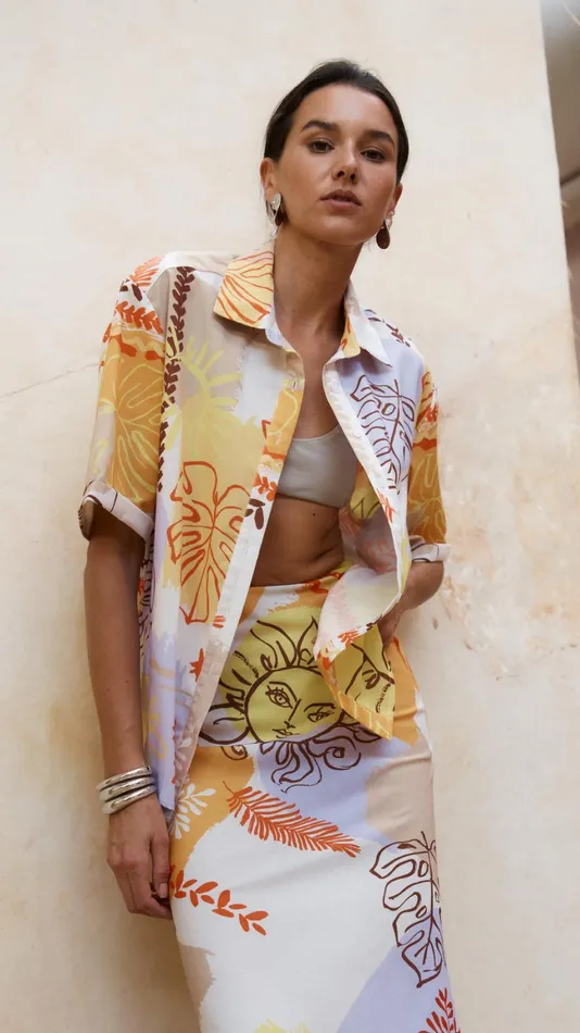 Billy J Tops Women Palama Shirt 8211 Palama Print