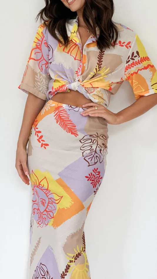 Billy J Tops Women Palama Shirt 8211 Palama Print