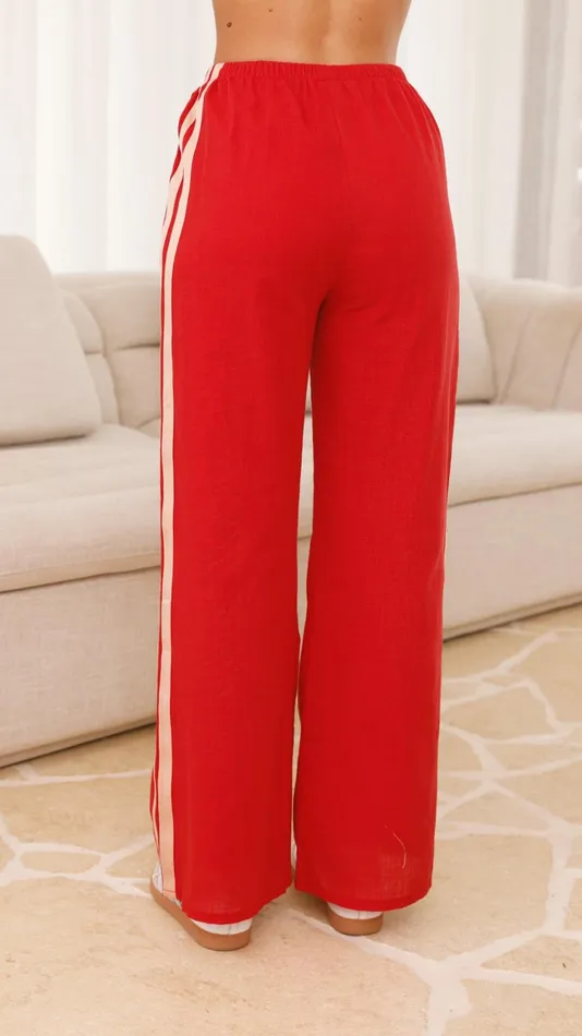 Billy J Tops Women Spritz Top and Pants Set 8211 PeachRed
