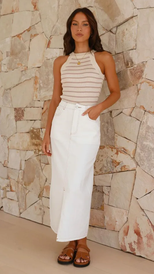 Billy J Tops Women Zuri Top 8211 BeigeCream