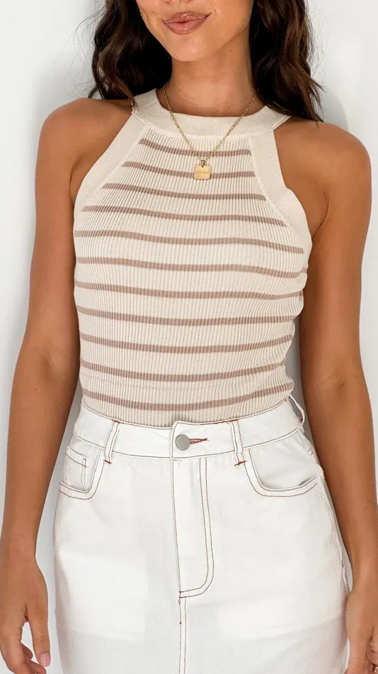 Billy J Tops Women Zuri Top 8211 BeigeCream