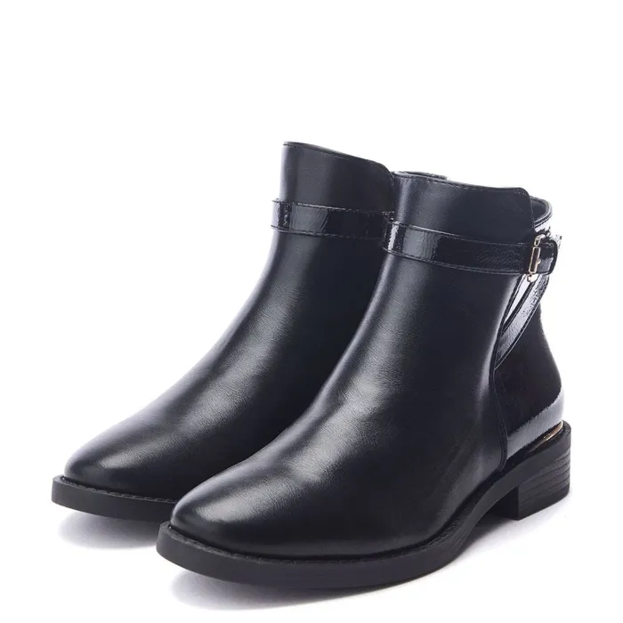 Black Boots Women Moda In Pelle Laira Black Porvair