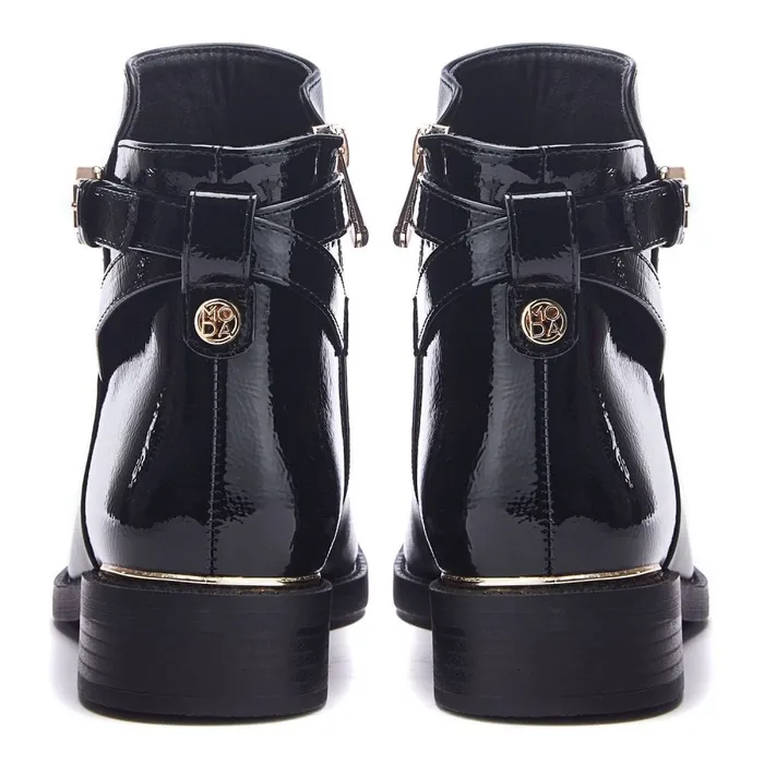 Black Boots Women Moda In Pelle Laira Black Porvair