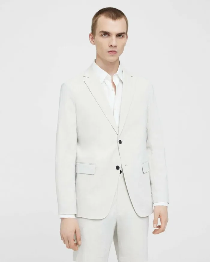 Blazers Jackets Men Theory Clinton Blazer In Good Linen Sand