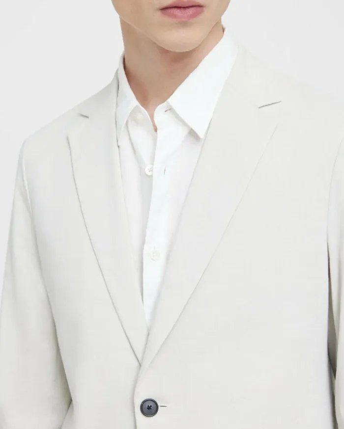 Blazers Jackets Men Theory Clinton Blazer In Good Linen Sand