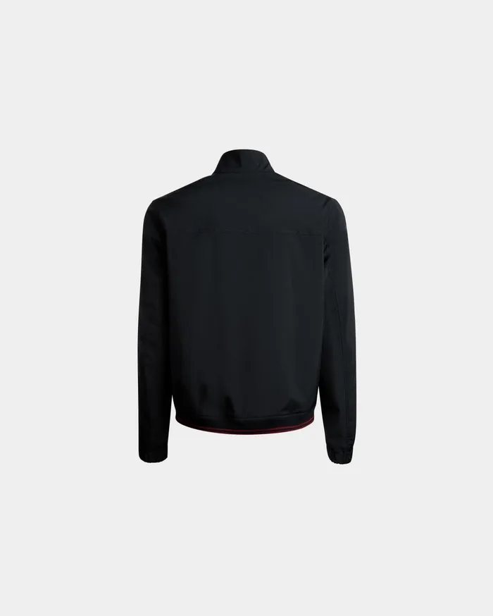 Blouson In Navy Blue Nylon Men Bally Coats and Jackets
