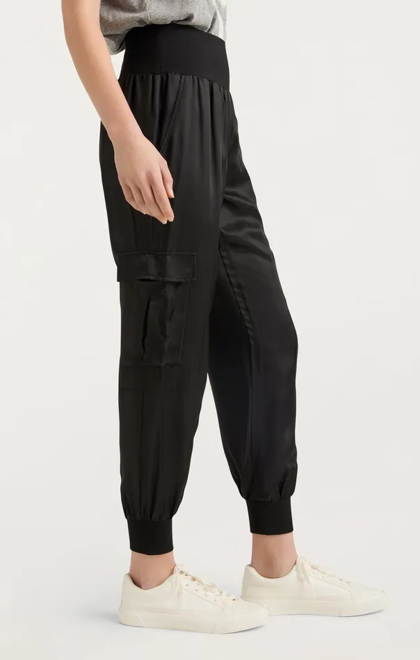 Bottoms GILES PANT in Black Cupro Black 8211 Cinq Sept Women