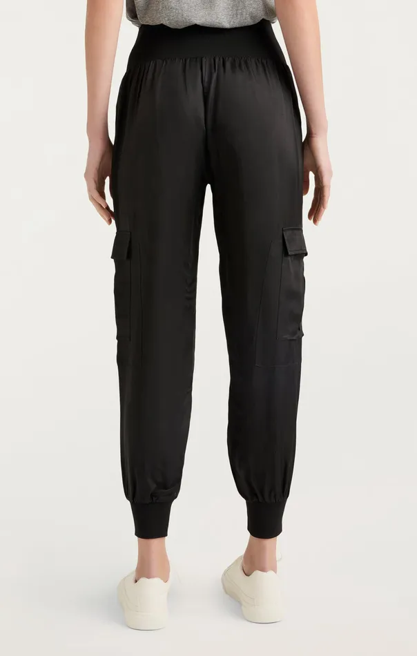 Bottoms GILES PANT in Black Cupro Black 8211 Cinq Sept Women