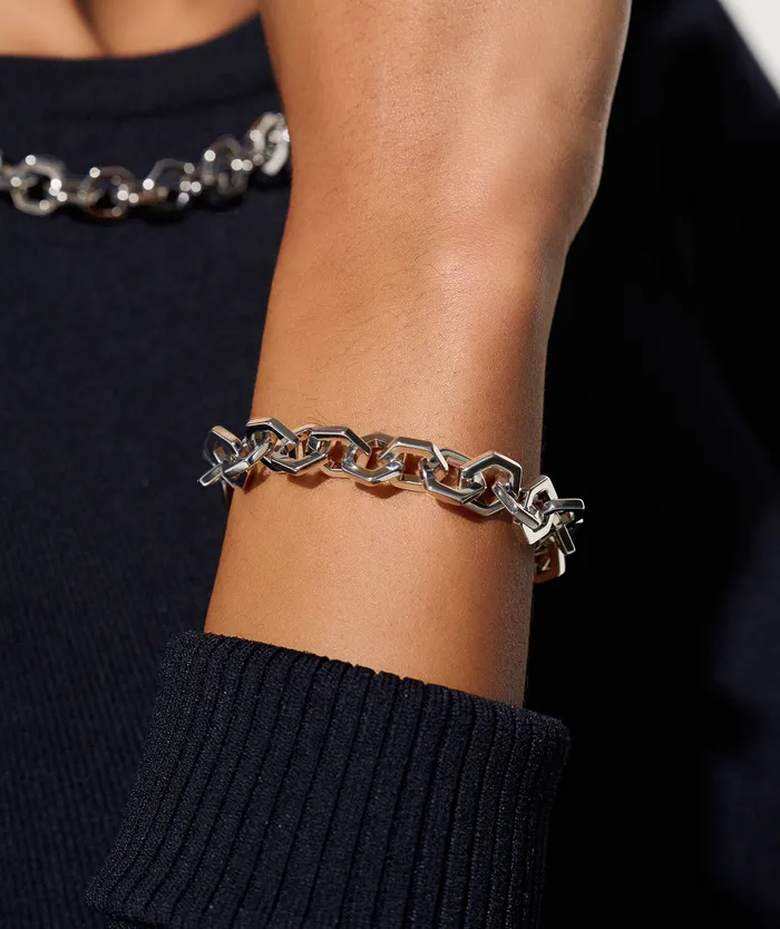 Bracelets Honeycomb Silver Link Bracelet 8211 Olivia Burton Women