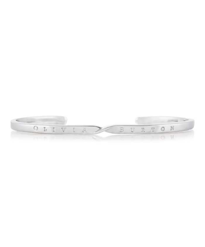 Bracelets Women Silver Twist Bangle Olivia Burton