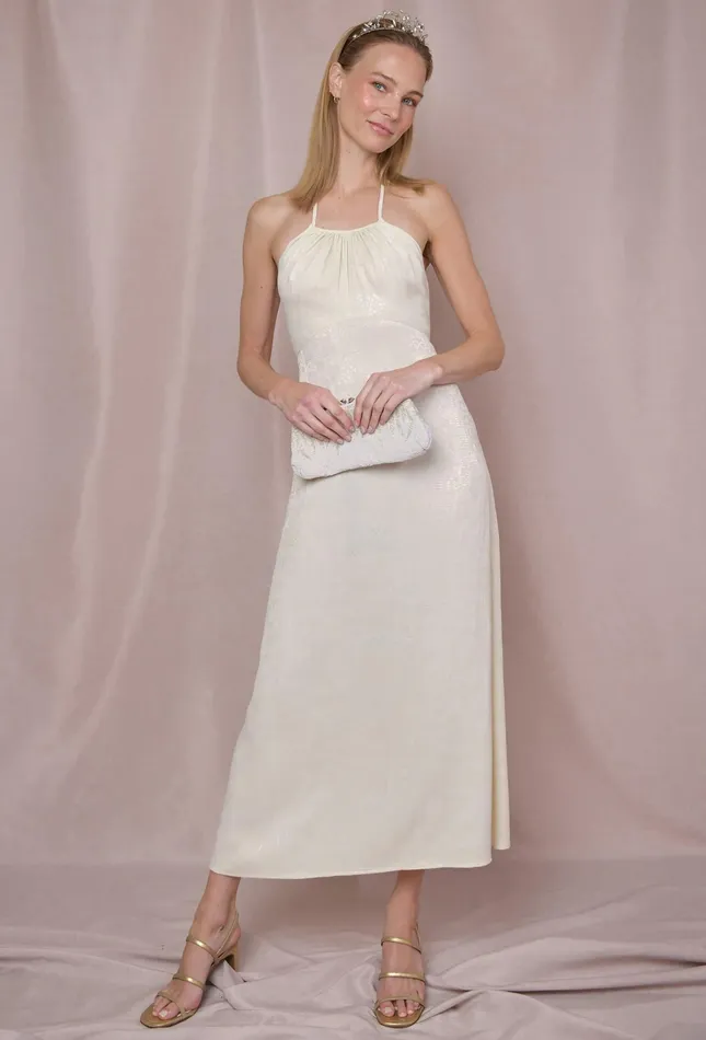 Bridal Party Women RIXO Marilyn Town House Jacquard Antique White