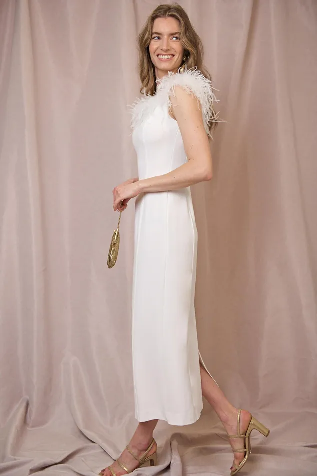 Bridal Women RIXO Winslett Ivory Feathers Bridal Women RIXO Winslett Ivory Feathers