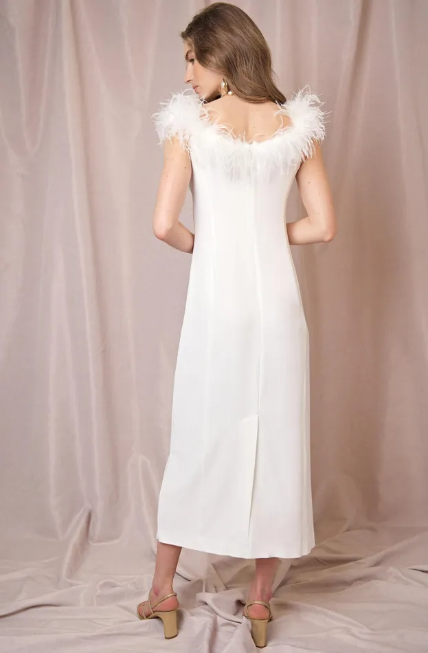 Bridal Women RIXO Winslett Ivory Feathers Bridal Women RIXO Winslett Ivory Feathers