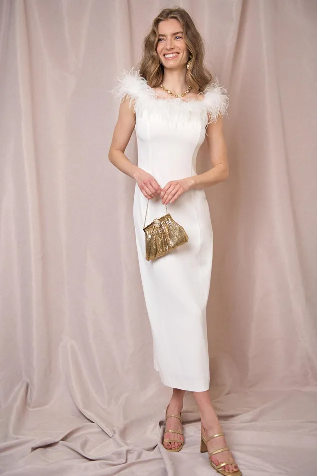 Bridal Women RIXO Winslett Ivory Feathers Bridal Women RIXO Winslett Ivory Feathers
