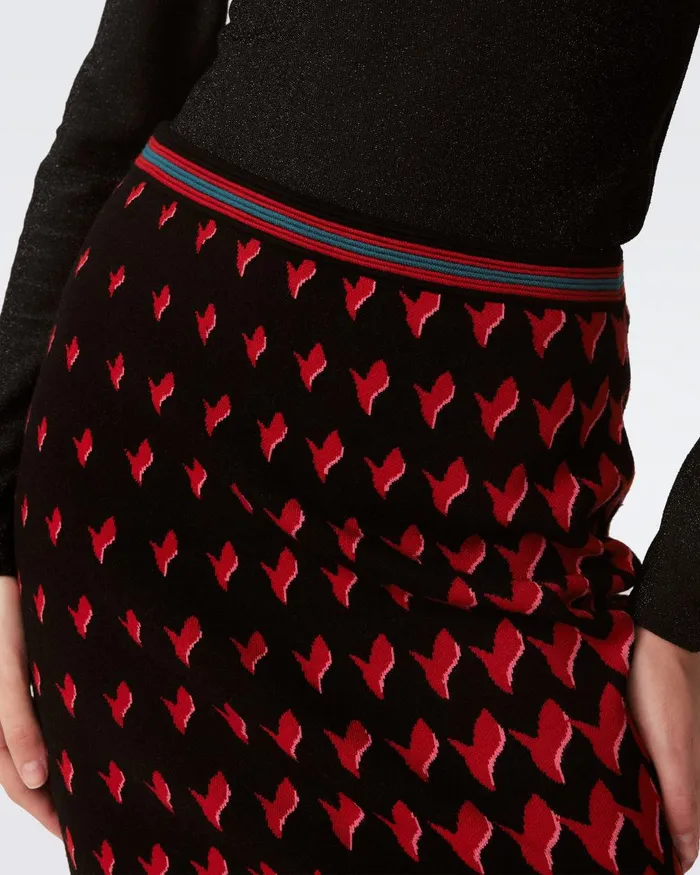 Cassiopeia Skirt Bird Weave Pink Gradient Women DVF Skirts
