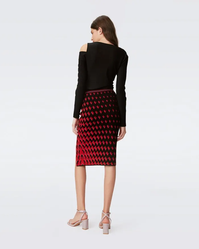 Cassiopeia Skirt Bird Weave Pink Gradient Women DVF Skirts
