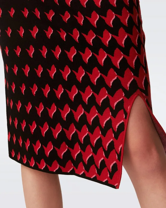 Cassiopeia Skirt Bird Weave Pink Gradient Women DVF Skirts