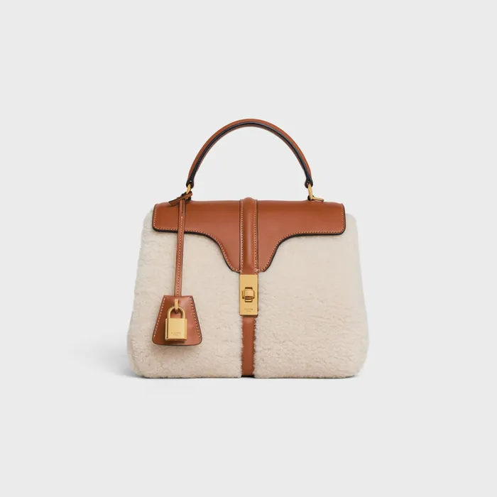 Celine 16 Small 16 Bag In SHEARLING AND Natural CALFSKIN 8211 Natural Tan 8211 Women
