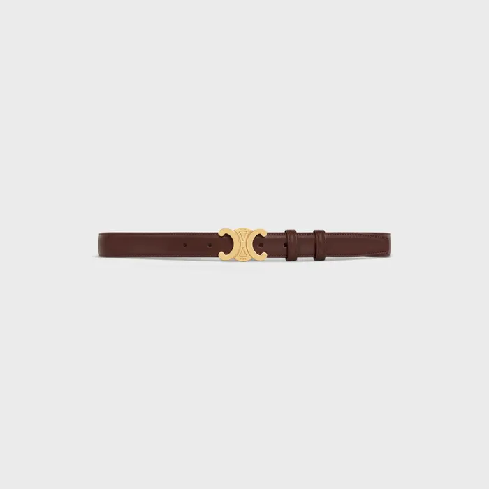 Celine Belts Medium Triomphe Belt In Taurillon Leather 8211 CHESTNUT 8211 Women