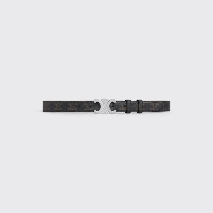 Celine Belts Medium Triomphe Belt In Triomphe Canvas 8211 Black 8211 Men