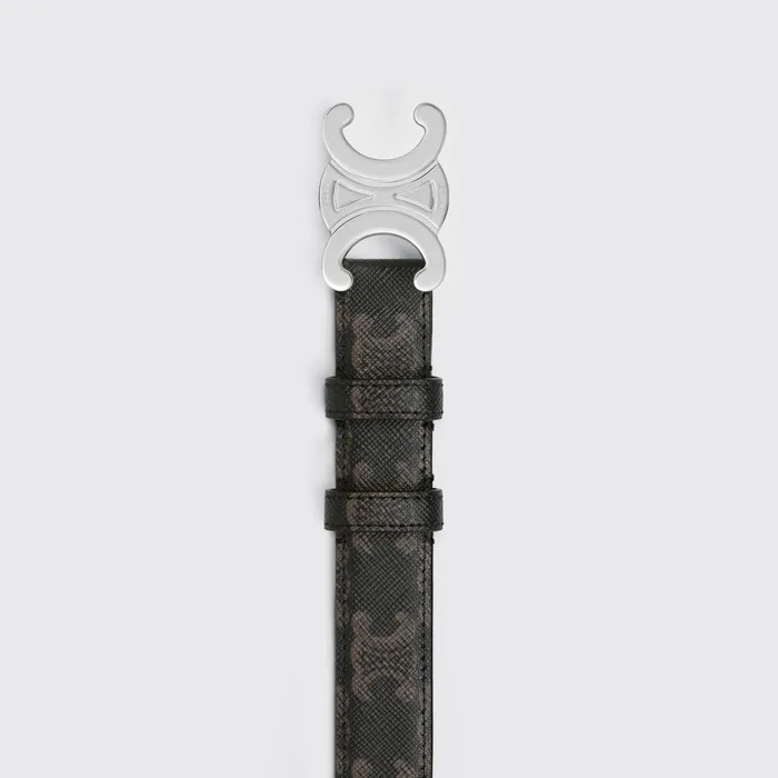 Celine Belts Medium Triomphe Belt In Triomphe Canvas 8211 Black 8211 Men
