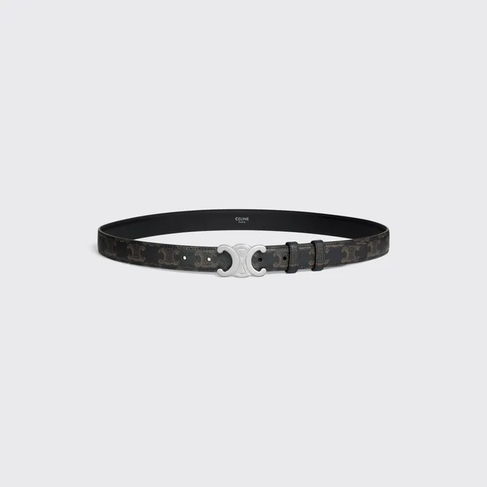 Celine Belts Medium Triomphe Belt In Triomphe Canvas 8211 Black 8211 Men