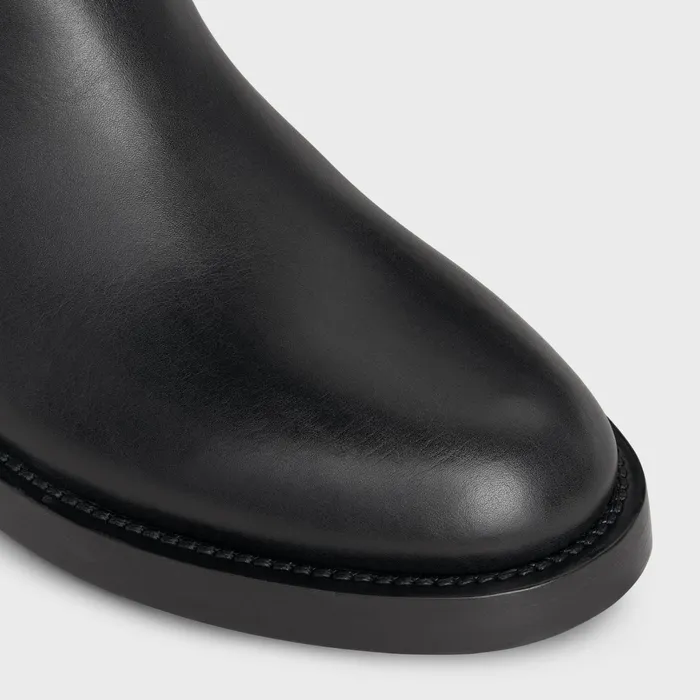 Celine Boots And Ankle Boots HIGH BOOT CELINE BIKER In CALFSKIN 8211 VEGETAL TANNING 8211 Black 8211 Women
