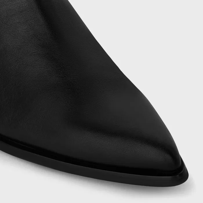 Celine Boots DOUBLE BUCKLE ZIPPED CONIQUE BOOT In SHINY CALFSKIN 8211 Black 8211 Men