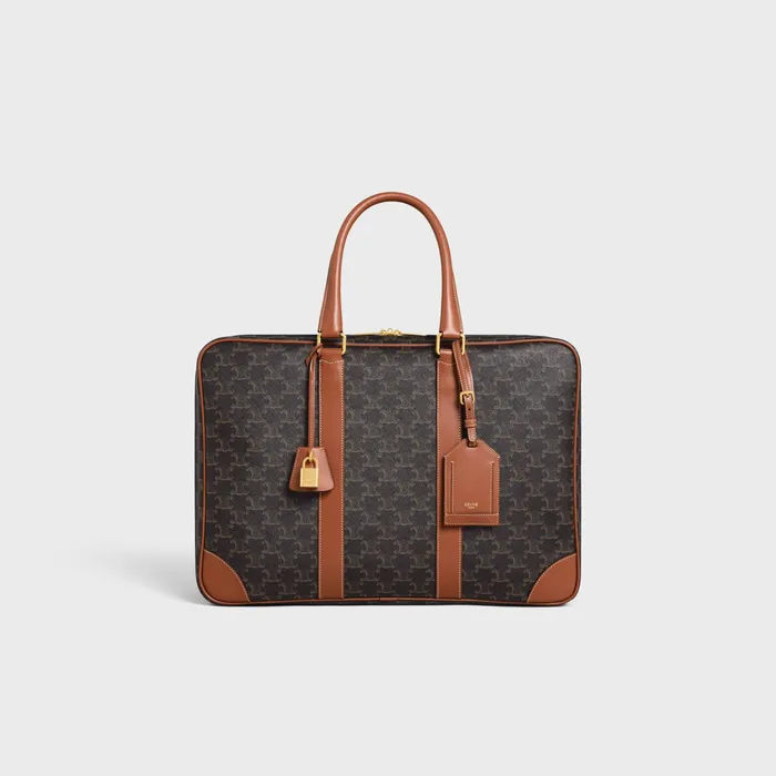 Celine Business And Travel Bags Soft Luggage 45 In Triomphe Canvas And Calfskin 8211 Tan 8211 Men Celine Business And Travel Bags Soft Luggage 45 In Triomphe Canvas And Calfskin 8211 Tan 8211 Men