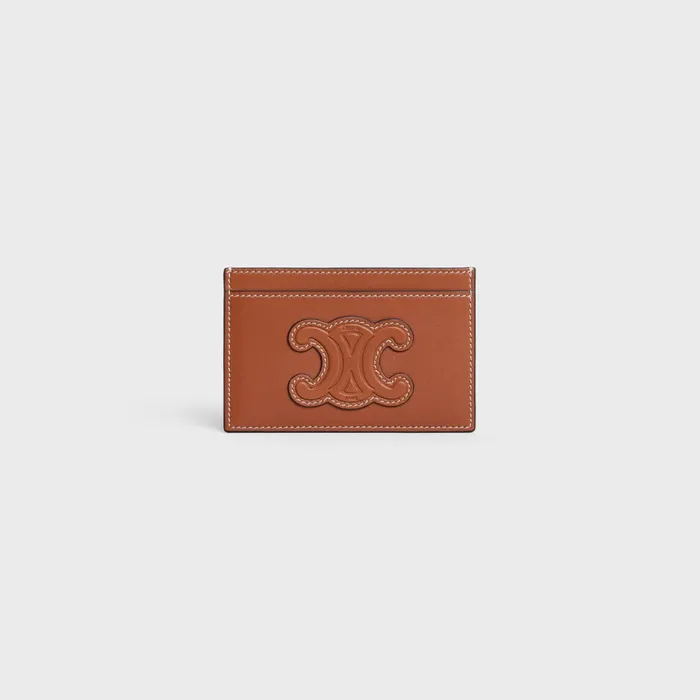 Celine Card Holders Card Holder In Smooth Lambskin 8211 Tan 8211 Women
