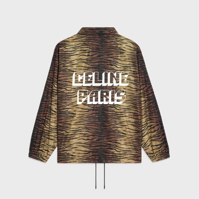 Celine Coats and Blousons Celine Coach Jacket In Nylon 8211 BEIGECARAMELNOIR 8211 Men