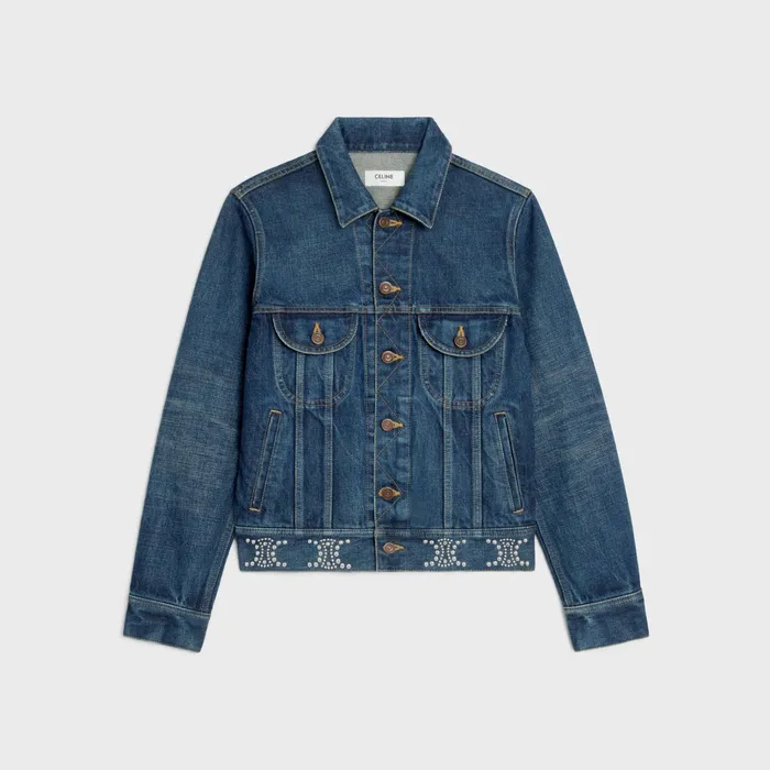 Celine Denim Trucker Jacket In Clean Dark Union Wash Denim 8211 CLEAN DARK UNION WASH 8211 Women Celine Denim Trucker Jacket In Clean Dark Union Wash Denim 8211 CLEAN DARK UNION WASH 8211 Women