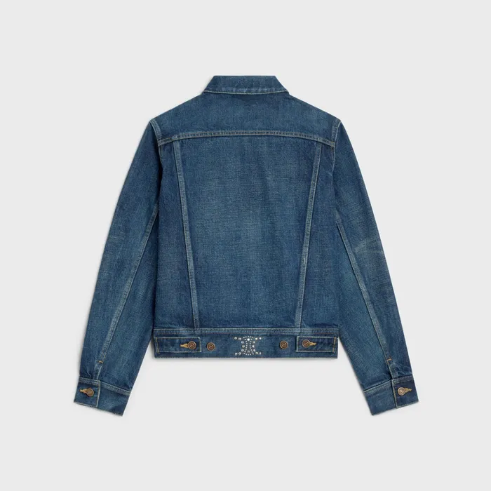 Celine Denim Trucker Jacket In Clean Dark Union Wash Denim 8211 CLEAN DARK UNION WASH 8211 Women