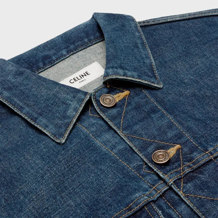 Celine Denim Trucker Jacket In Clean Dark Union Wash Denim 8211 CLEAN DARK UNION WASH 8211 Women