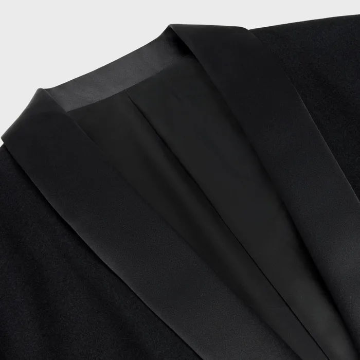 Celine Jackets Garon Tux Jacket In Cashmere Flannel 8211 Black 8211 Women