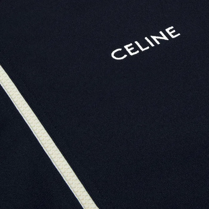 Celine Jackets Tracksuit Jacket In Double Face Jersey 8211 BLEU ANCRE OFF WHITE 8211 Women
