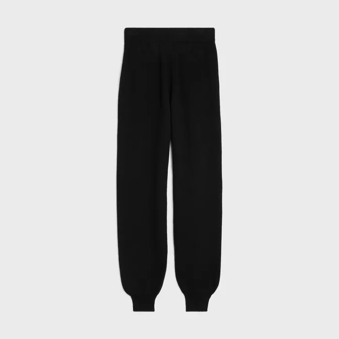 Celine Knitwear And Sweatshirts Celine Track Pants In Cashmere Wool 8211 Black 8211 Men