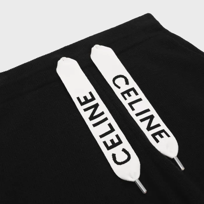 Celine Knitwear And Sweatshirts Celine Track Pants In Cashmere Wool 8211 Black 8211 Men