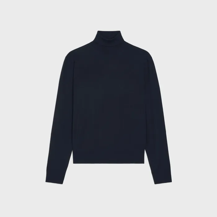 Celine Knitwear And Sweatshirts TURTLENECK SWEATER IN ICONIC MERINOS 8211 Black 8211 Men